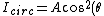 I_{circ}=A\cos^{2}(\theta)